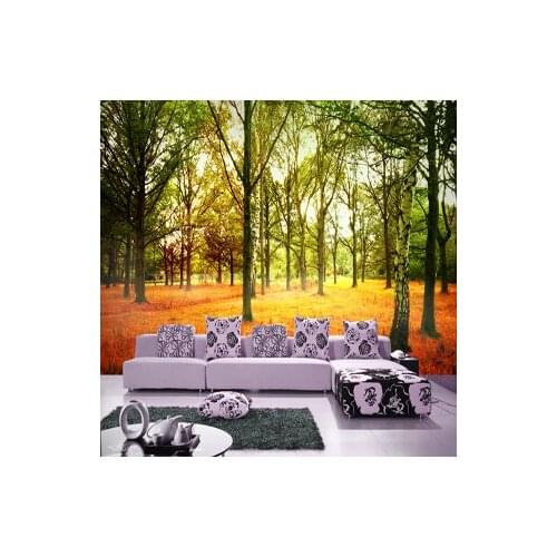3d three-dimensional large murals sofa tv wallpaper background wallpaper big tree natural