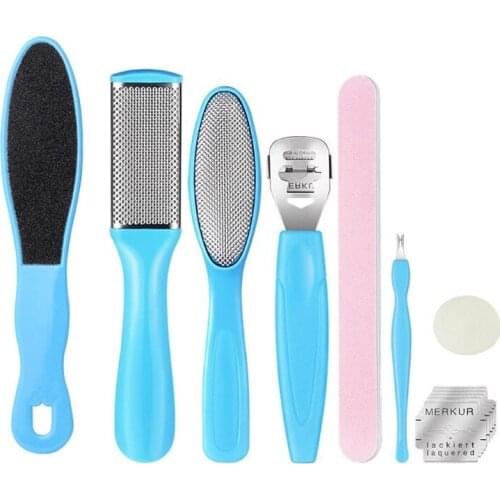 8PCS Stainless Steel Foot Rasps Set Hard Dead Skin Callus Remover Kit Feet Files Pedicure Grater Tools G99E