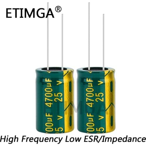 10pcs/lot 25V 4700UF Low ESR/Impedance High Frequency Aluminum Electrolytic Capacitor Size 16*25 4700UF25V 20