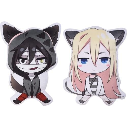 Anime Angels of Death pillow toy Rachel Zack stuffed plush doll double sided case cosplay Kids Boys Children Birthday Gift
