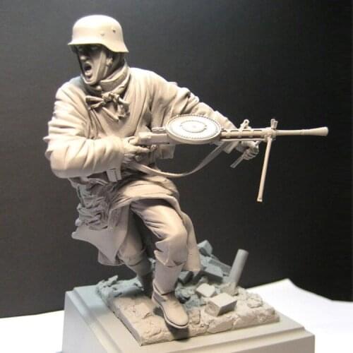 1/16 resin figure soldier model World War II sixth army battle soldier gk hand white mold 149