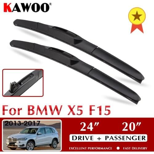 KAWOO Wiper Front Car Wiper Blades For BMW X5 F15 October 2013 - Nov. 2017 Windshield Windscreen Window 24"+20" LHD RHD