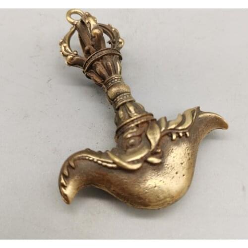 CHina antique religious objects-Buddha magic weapon Vajra Dorje Kingkong Buddhist ritual apparatus Home Decor metal crafts
