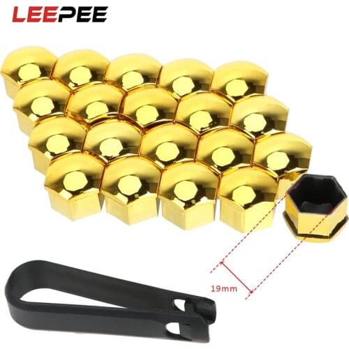 LEEPEE 20Pcs Auto Hub Screw Cover Car Wheel Nut Caps Auto Trim Tyre Nut Bolt Protection Covers Caps Exterior Decoration 17/19mm
