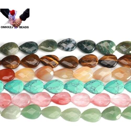 OMH Wholesale JD237 8*11 13*18mm Natural Jewelry DIY Making Bracelet Necklace Natural AAA Aventurine Loose Spacer Waterdrop Bead