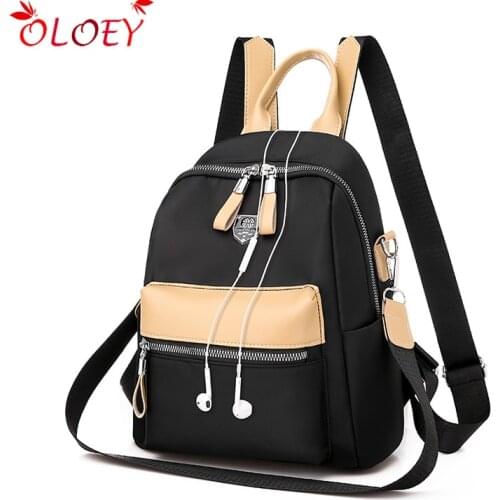 Casual Oxford 2020 new Backpack Women Waterproof Nylon School Bags for Teenage Girls High Quality Travel Multifunction Backpac
