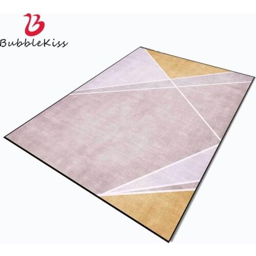 Bubble Kiss Pink Geometric Carpet for Living Room Home Balcony Bedroom Decor Area Rug Customized Polyester Bedside Door Mats