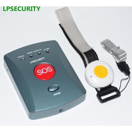 LPSECURITY 1 TO 10 BUTTONS elderly GSM alarm system kit with wireless panic Button emergency alert SMS Call