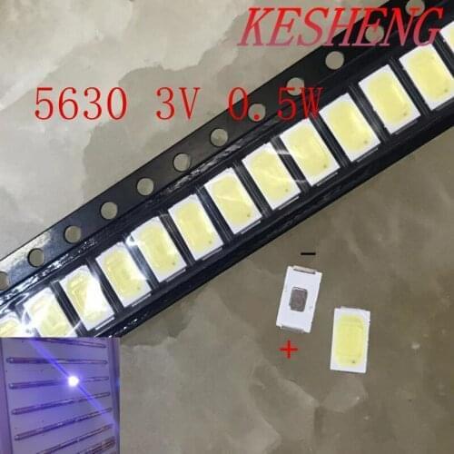 100PCS LED Backlight 0.5W 3v UNI 5630/5730 Cool white for UNI LCD Backlight for TV TV Application uni