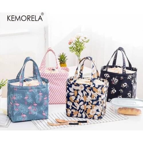Fresh Insulation Lunch Bag For Women Student Kid Thermal Insulated Oxford Picnic Food Cooler Box Tote Storage Ice Bags
