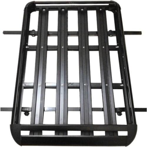 Black Silver Universal Aluminum Alloy Roof Rack Cargo Luggage Basket For SUV -Double Deck Top Carrier with Bars 140*100 CM