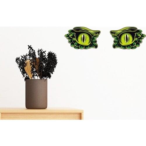 Vector Pattern Black Cat Wolf Owl Monster Eye Decoration Silhouette Removable Wall Sticker Art Decals Mural Wallpaper Room Decal