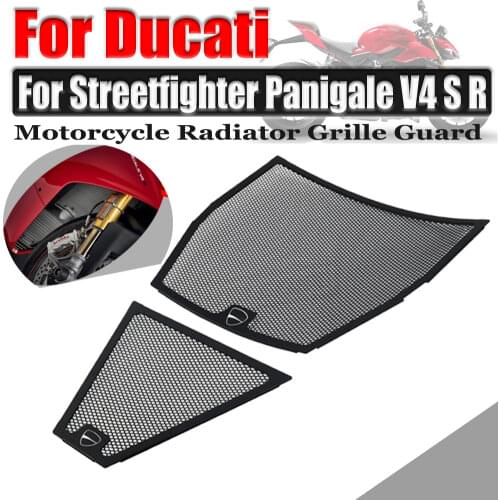 Motorcycle Radiator Grille Guard Protector Cooler Grill Protection Cover For Ducati Streetfighter V4 S V4S 2020 2021 Accessories