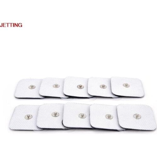 10pcs 4*4cm Square TENS Non-woven Self Adhesive Replacement Electrode Pad For Muscle Stimulator Tens Machine Pads Braces Support