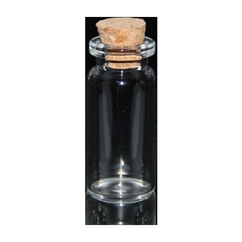 10pcs 22*50mm Tiny Small Clear Cork Glass Bottles Vials 10ml Sample Storage Jars Containers For Wedding Holiday Home Decoration