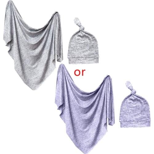 Baby Photo Wraps With Hat 2pcs Sets Newborn Photography Props Swaddle Blanket