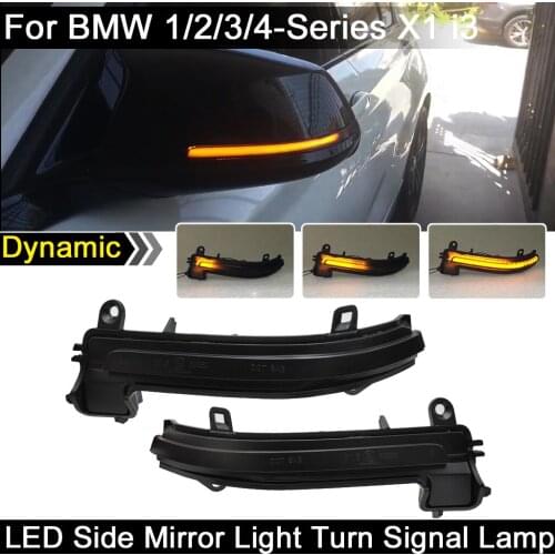 2Pcs For BMW 1/2/3/4 Series F20 F21 F22 F87 F23 F30 F31 F34 F32 F33 F36 X1 I3 LED Side Mirror Blinker Dynamic Turn Signal Light