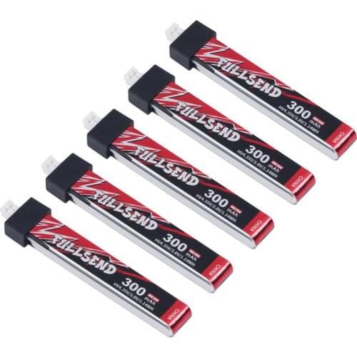 5pcs iFlight Fullsend 1S HV 300mAh 40C Lipo Batteray with JST-PH2.0 Charge Plug for Alpha A65 Tiny Whoop drone part