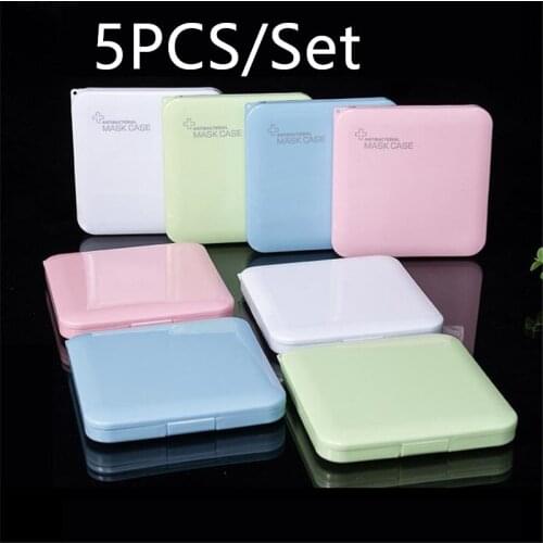 5PCS/Set Storage Box Organizer Mask Case Dust-proof Mask Box Go Out Storage Mask Container Organizer Holder Wholesale 20