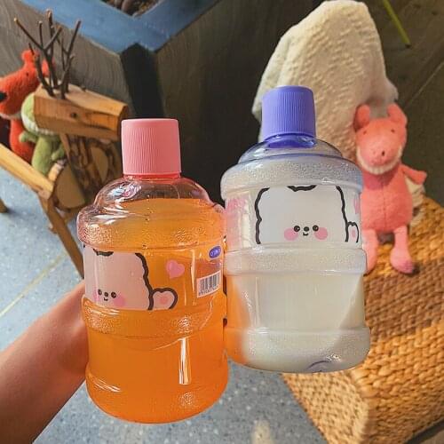 630ml Creative Personality Mineral Water Bottle Mini Bucket Fashion Student Plastic Bottle Men Women Home Large Capacity Bottle