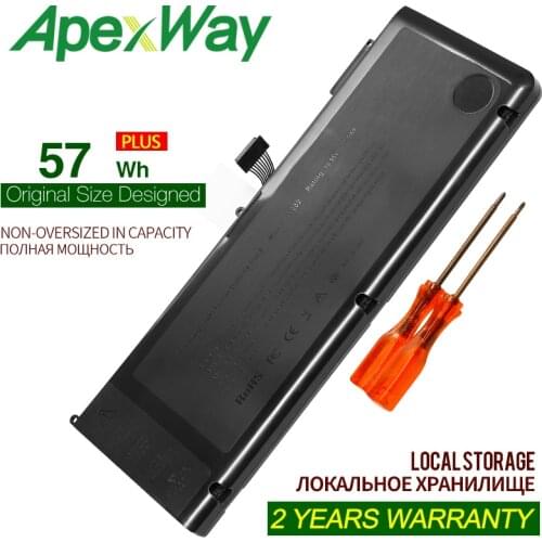 ApexWay 57WH 10.95V A1382 Laptop Battery for Apple MacBook Pro 15 "A1286 2011 2012 Version MC721 MC723 MC847 MD318 MD322 MD103
