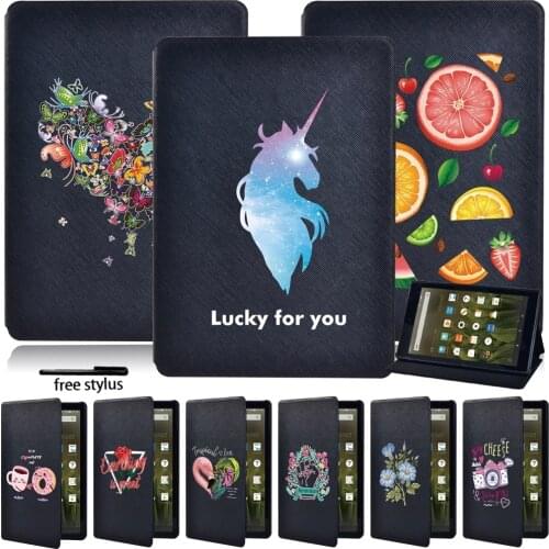 Tablet Case For Amazon Fire 7 (5th 7th 9th)/HD 8 (6th 7th 8th)/HD 10 (5th 7th 9th)-Tablet Hard Shell Pu Leather Cover Case