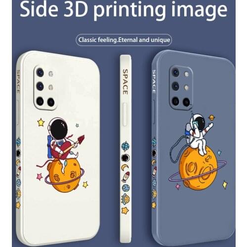 Musical Genius Astronaut Phone Case For Oneplus 8t 9 9pro 9r pro Liquid Silicone Cover