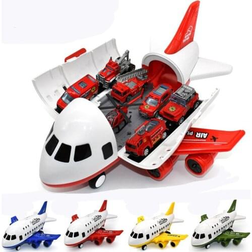 Childrens Inertia Simulation Track Toy Large Size Aircraft Passenger Plane Model Car Alloy Car Trucks Vehicles Toys for Boys