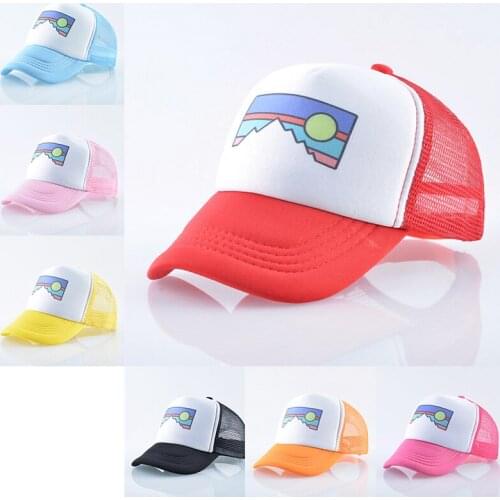 Children Summer Breathable Mesh Hat Girls Adjustable Polyester Casual Outdoor Sunhat Boys All-match Sports Baseball Cap