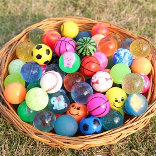 20pcs Kids Magic Bouncy Jumping Balls Rubber Adult Anti Stress Educational Toys for Children Water Pools Bathroom Set Boys Girls