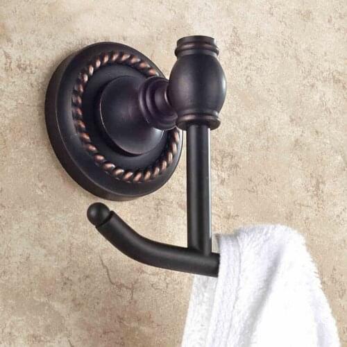 Double Robe Hook Wall Mounted Kitchen Bathroom Closet Towel Cloths Robe Coat Hangers Bath Accessories Bathroom Hardware KD661