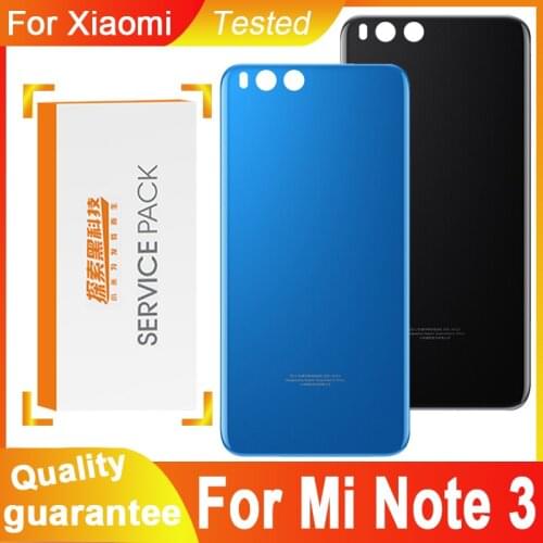 Grade AAA+ Back Housing Replacement for Xiaomi Mi Note 3 Back Cover Battery Glass with adhesive Sticker for Mi Note 3 Rear Cover