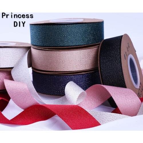 10Yard Solid Ribbon Craft Herringbone Silver Gold Ribbon Grosgrain Satin Tape DIY Hair Bow Baking Decoration Flower Gift Wrappin