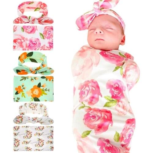 Top Sale Trottie Baby Full Month Receiving Blankets Nurseling Cotton Printing Wrapping Cloth Towel Hairbands Factory Wholesale