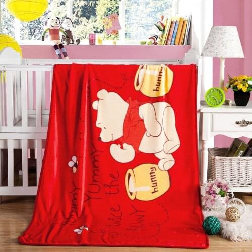Blue Disney Mickey Mouse Cartoon Flannel Blanket 100x140cm Size Warm Soft Sofa Throw Baby Bed Sheet Thin Quilt Sleeping Covers