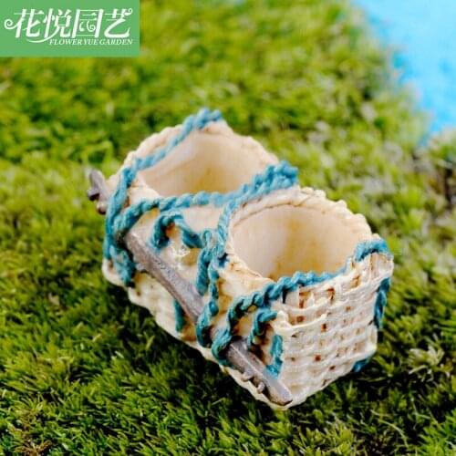 1pc Mini Bamboo Style Basket Miniatures Simulation Food Basket Model Toys for Doll House Decoration Dollhouse Miniature