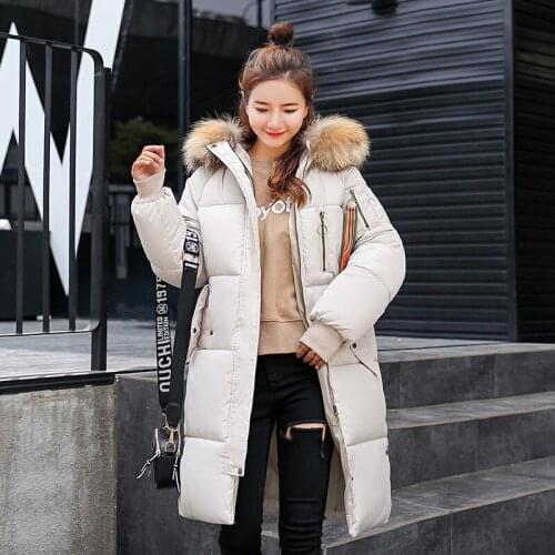 2019 Top Fashion Full New And Winter Cotton Woman Long Heavy Seta Lead Ma'am Clothes Korean Hypertrophy Code Easy Cotton-padded