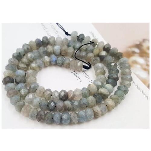 NEW 15" 8*5mm faceted labradorites roundel beads wholesale nature amazing quality