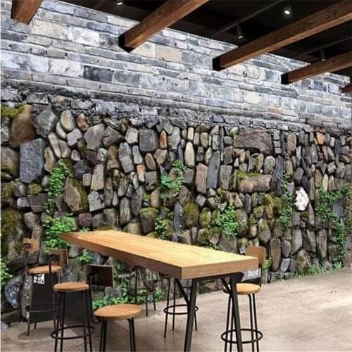 Beibehang Wallpaper custom wallpaper mural personality restaurant hotel mural culture brick decoration background wall