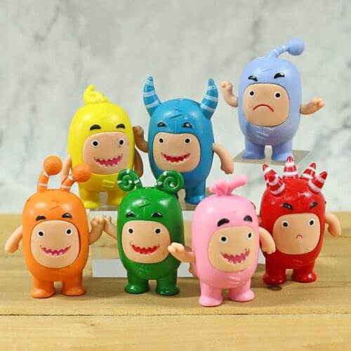 Oddbods PVC Figures Toys Desktop Dolls Gift 7pcs/set