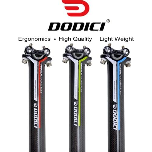 DODICI Plus Carbon Fiber Seatpost 27.2/30.8/31.6 MTB/Road Bicycle Seat post 400mm Seat tube Mountain Cycling 3k Seatpost Parts