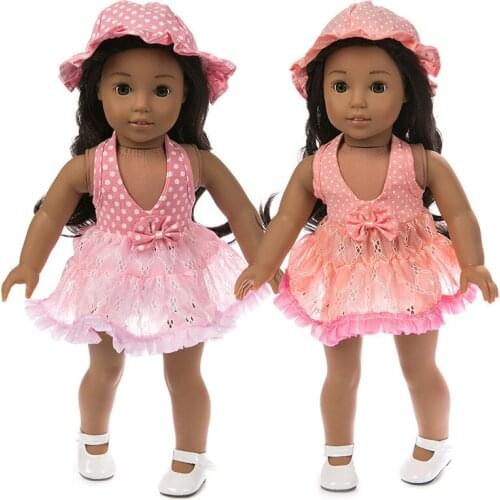 Hot Doll Accessories Kids doll pink dress and underpants Doll Clothes Wear fit 18in American Girl, Children best Birthday Gift