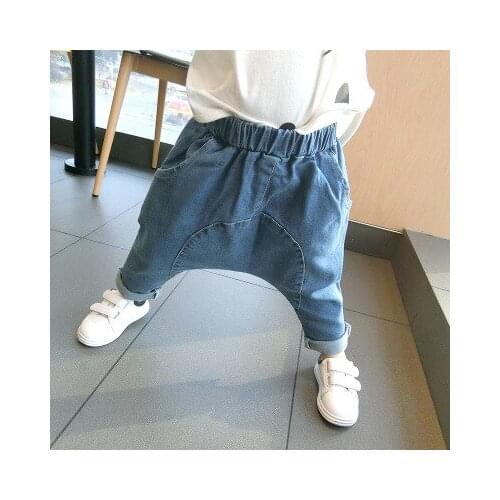 Boys Casual Jeans Childrens Tracksuit Toddler Infant Kids Boys Harem Pants Kids Denim Pants Fashion Trousers Baby Girl Jeans