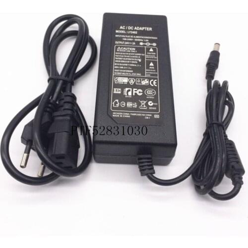 EU Plug Converter DC 24V 2A Server led strip Adapter Power Supply AC to DC Power Adapter AC 100-240V DC power transformer