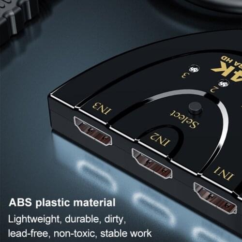 C1FB 3D Mini 3 Ports HDMI-Compatible Switcher Splitter 3 In 1 Out Hub Ports for Laptop TV Box PS4 Dvd Hdtv PS3 PS4