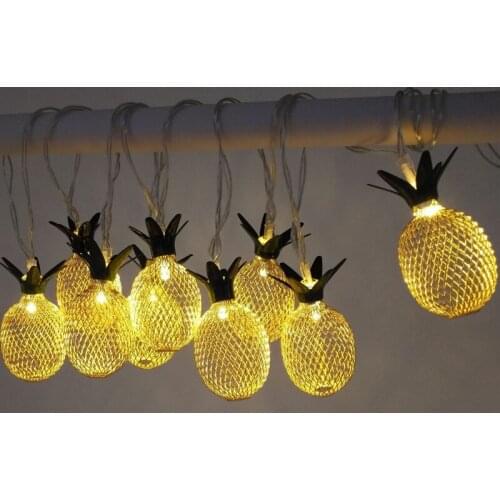 10/20 LED Pineapple String Lights LEDs Warm Light Garland Christmas Party Wedding Decor USB/Battery Powered Fairy Lights