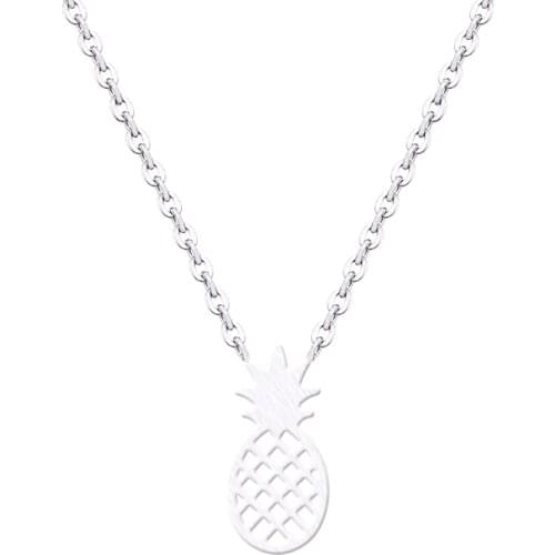 Pineapple Charm Necklaces Womens Fashion Jewelry Accessories Smooth Shine Stainless Steel Chain Chain In Rose Gold Bijoux Femme