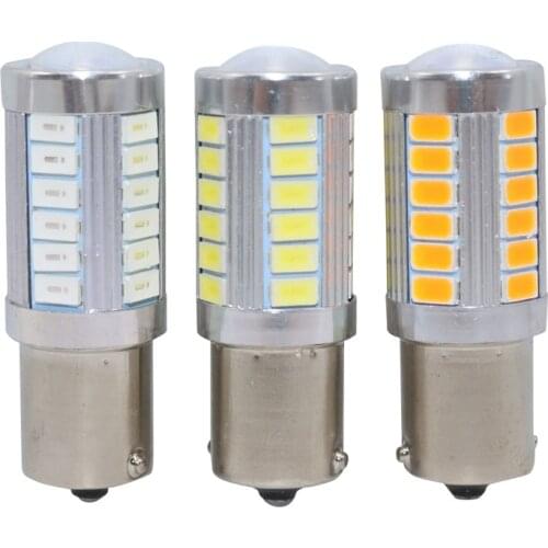 1 pcs Car brake light 1156 BA15S 33 smd 5630 LED car turn signal brake light bulb tail light car parking light red yellow white