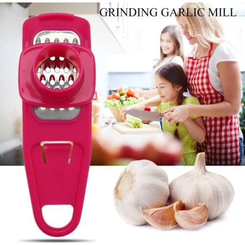 Hot 1PC Functional Garlic Ginger Household Grinding Garlic Press Multifunction Mill Cooking Tool Kitchen Accessories