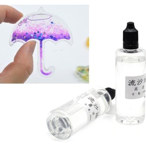 100ml Highest Grade Acrylic Pour Oil Quicksand UV Epoxy Resin Silicone Mold Liquid Flow Art Oil Jewelry Making Tools
